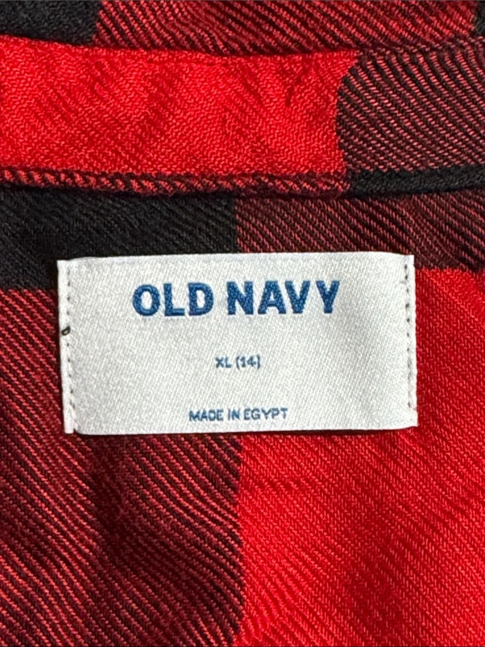 Girl’s Old Navy Red and Black Plaid Flannel